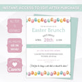 cute easter invitation for any spring party with egg theme